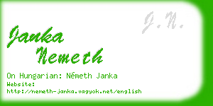 janka nemeth business card