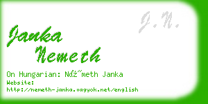 janka nemeth business card